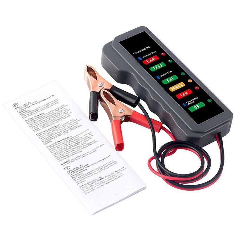 12V battery tester for automobiles